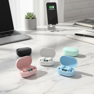 E6S / A6S TWS Bluetooth 5.0 Earbuds, LED Display, 9D Stereo, Noise Cancelling, Compatible with Vario