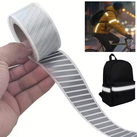 25mm x 5Meter High Visibility Safely Silver Reflective Heat Transfer Vinyl Film DIY Iron On Tape for