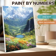 RUOPOTY Oil Paint By Numbers DIY Frame Pictures by numbers Natural Landscape Painting Wall Decor