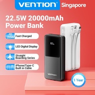 Vention Power Bank Fast charging digital display powerbank 20000mAh 10000mAh Portable Slim Charge Ch