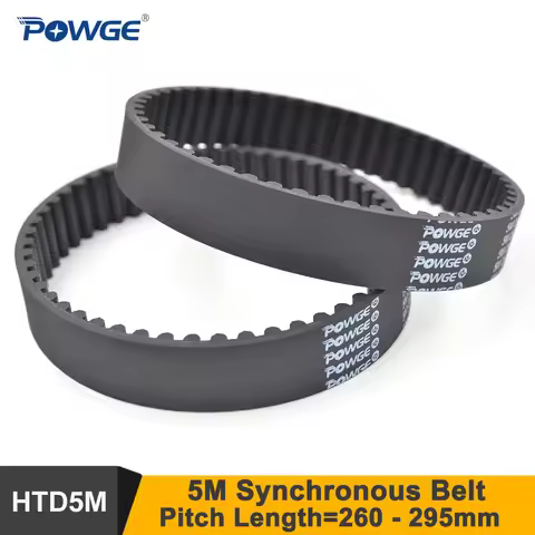 POWGE 5M Synchronous Belt C=260 265 270 275 280 285 290 295mm Teeth=52/53/54/55/56/57/58/59 HTD5M Ru