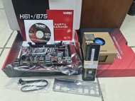 Paket Baru Mainboard H61  + Core i5 2400 + Ram Ddr3 + Fan