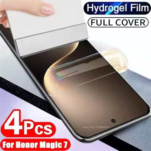 4PCS Safety Hydrogel Film for Honor Magic 7 6 5 Pro 200 100 90 Lite Clear Soft Film for Honor X9C X9