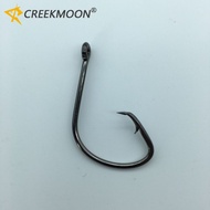 50pcs 7381 Fishing Hooks Black Color Octopus/Circle Sport Circle Fish Hook Jig Big 1# 1/0# 2/0# 3/0#