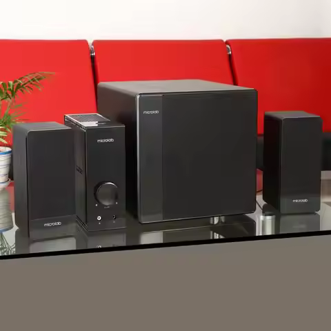 High Power 6.5 Inch Super Subwoofer Two-Way Amplifier Surround Speaker Desktop Sound Box Home Theate