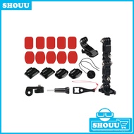 Gopro Accessories 4 Ways Turntable Button Mount Go Pro Hero 9 8 7 6 5 4 SJCAM SJ4000 EKEN H9 H9R Mot