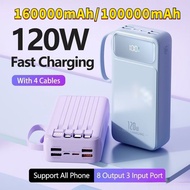 [SG STOCK]160000mAh 120W Powerbank Full Capacity 4 USB Charge Ports Fast Charging Power bank LED Dig