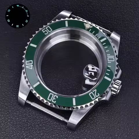 40mm Watch casing With 38mm C3bezel insert for NH34 NH35 NH36 2824 8215 Movt Top Waterproof Sapphire