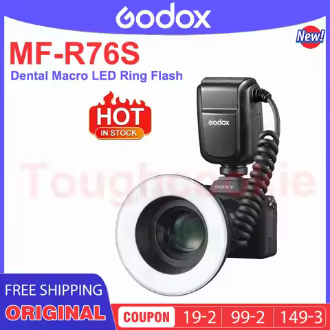Godox-MF-R76S+ Dental-Macro LED Rin.g-Flash 2.4 GHz 5900K for Sony
