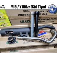 👍(Spec Tipu) Arata RACING EXHAUST PIPE Y15 / Y15ZR/ LC135 Silencer EXOS 28mm/ 32mm/ 35mm Manifold St