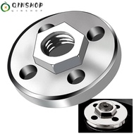 QINSHOP Hexagon Flange Nut, Hardness Metal Alloy Locking Flange Nut, Durable Quick Change Screw Nut for Type 100 Angle Grinder Power Tools Accessories