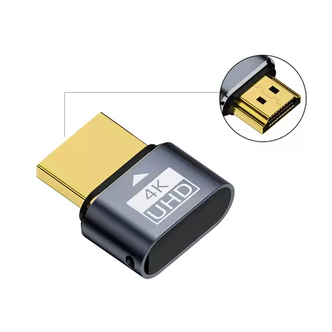 4K UHD HDMI-Compatible Dummy Plug Virtual Monitor Emulator Headless Ghost Display Adapter HDTV Plug 