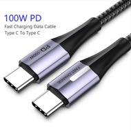 25/100/200CM USB C to USB C Cable for Samsung S20 Xiaomi PD 100W Fast Charging Cable Charger Type C Cable