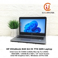 HP ELITEBOOK 840 G4 INTEL CORE I5-7300U 8GB RAM 256GB M.2 SSD USED LAPTOP REFURBISHED NOTEBOOK