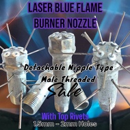 Laser Blue Flame Nozzle Burner For Used Oil Stove Kalan De Langis 1/2" Nipple Type Male Twisted Oil 