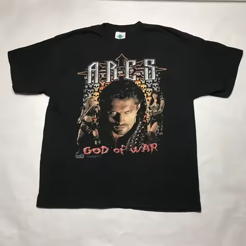 Vtg 90s Xena Warrior Princess Ares God of War T Shirt Black Xl 1997 Tv Promo