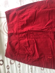 Solid Red Maxi Skirt