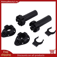 2x Plastic Adjustable Height Kitchen Cupboard Plinth Foot Leg Pair Black