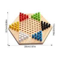 【New arrival】 Chinese Checkers Set Wooden Educational Board Kids Classic Checkers Set Strategy Board