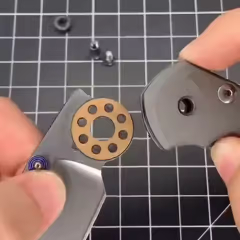 1/3 Set Folding Knife Brass Washer Gasket For Chris Reeve Large Sebenza Umnumzaan Metal Copper Flat 