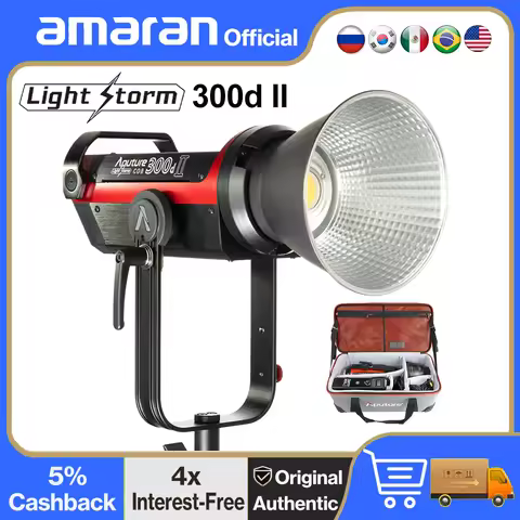 Aputure 300d II Led Video Light LS C300d II Daylight LED Monolight (V-Mount) 5500k Sidus Link App Co