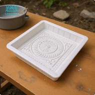 Gralara Plastic Tile Mold for Garden Paving Slab Forms Vintage Square Floor Tile Edge Moulding Stone