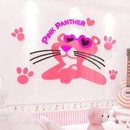 Pink Panther 3d Stickers Girl Bedroom Decoration Acrylic 3d Wall Stickers