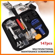 147pcs Watch Repair Tools Watch Opener Remover Spring Bar Repair Pry Screwdriver Clock Watch Repair Tool Kit Watchmaker Tools Parts