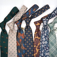 8CM Hand Tie Men's Vintage Coffee Pattern Tie