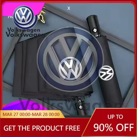 Emblems For VOLKSWAGEN VW GTI B5 Cars 2025 Hot For Volkswagen Car Logo Folding Umbrella Anti-UV Acce