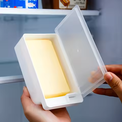 Multifunctional Butter & Cheese Storage Box with Lid - Perfect for kitchen freshness, slicing, and c