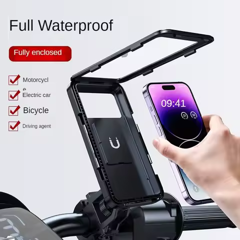Universal Waterproof 360° Swivel Phone Mount for Motorcycle/Bike Adjustable GPS Holder for Cellphone