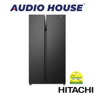 (6.6 MEGA SALES) HITACHI HRSN9552D-DXSG  525L 2 DOOR SIDE BY SIDE FRIDGE  DARK INOX  2 TICKS  1 YEAR WARRANTY