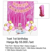 Girlboy 1st Birthday Decoration Package