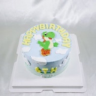 耀西恐龍 生日蛋糕 造型翻糖 手繪 卡通 客製蛋糕 6吋 宅配