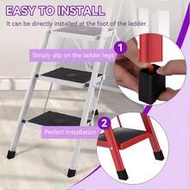 2pcs Aluminum Alloy Ladder Feet Caps, Stainless Steel Ladder Sleeves, Inner Diameter 20*30mm, Anti-S