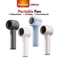 Dependz GF02 High-Speed Portable Rechargeable Fan with 4000-6000mAh Battery, 100 Speed Levels, and Q
