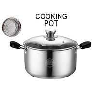 Cooking Pot Stainless Steel Multi-function Kitchen Pot Quick Heating Soup Pot Induction Cooker Universal