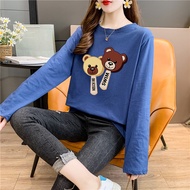 [TSHIRTWOMEN] Baju T Shirt Perempuan Lengan Panjang Women T-shirt Murah Wanita Plus Size Tshirt Long Sleeve Blouse