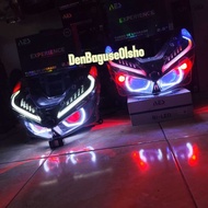 HEADLEMP FULLSET FRONT LIGHT NEW VARIO 125 150 PROJECTOR BILED AES PNP COMPLETE SWITCH VIXION PNP