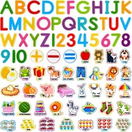 Huruf dan Nombor Belajar dari Kain Felt, 75 Kepingan Papan Felt untuk Papan Flanel, Abjad ABC untuk 