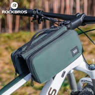 【In stock】ROCKBROS Bicycle Front Tube Bag Portable Double Side Durable Convenient MTB Road Bike Top Bag Lightweight Big Capacity Frame Bag Cycling Accessories 8L9X