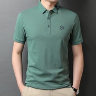 M-5XL Summer Fashion All Match Collar T Shirt Men Korean Plus Size Business Casual Short Sleeve Polo Shirt