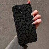 Black Leopard Pattern Fashion Phone Cases Black Fashion Leopard Print Cheetah Print Compatible With 