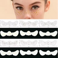 Waterproof Carnival Face Stickers Freckles Glitter Stamping Tattoo Stickers Makeup Patches Metallic 