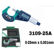INSIZE 3109-25A DIGITAL OUTSIDE MICROMETER 0-25mmx 0.001mm (3109-25A)