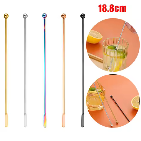 Stainless Steel Coffee Stir Stick Juice Rio Cocktail Drink Stirring Mixer Sticks Wedding Party Bar M