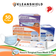 ASSURE Surgical Face Mask 3-Ply 50Pc/Box, Children Masks Adult Masks Individually Packed