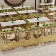 Partition deck fence screen hot pot restaurant hotel lobby low partition fence restaurant bar aisle 