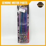 OSAKI SPOKES & NIPPLES (RAINBOW) 9/10x172 / 9/10x120 RANTING LIDI RIM SPOKE ALLOY RIMS BATANG MOTORC
